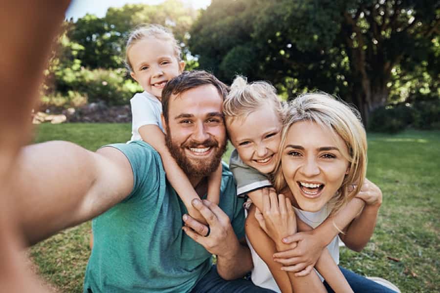 Family outdoors